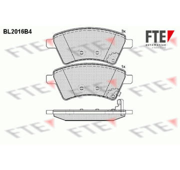 Sada brzdových destiček, kotoučová brzda FTE BL2016B4