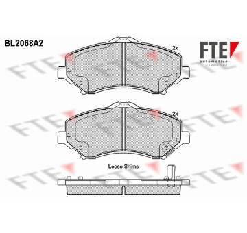 Sada brzdových destiček, kotoučová brzda FTE 9010651
