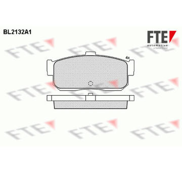 Sada brzdových destiček, kotoučová brzda FTE 9010682