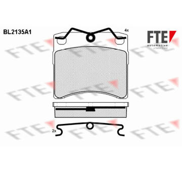 Sada brzdových destiček, kotoučová brzda FTE 9010683