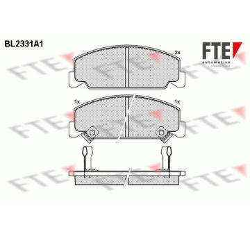 Sada brzdových destiček, kotoučová brzda FTE 9011076