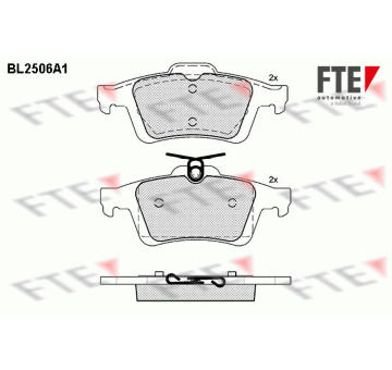 Sada brzdových destiček, kotoučová brzda FTE BL2506A1