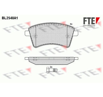 Sada brzdových destiček, kotoučová brzda FTE 9010799