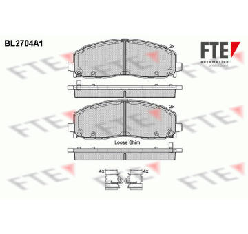 Sada brzdových destiček, kotoučová brzda FTE 9010930