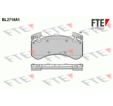Sada brzdových destiček, kotoučová brzda FTE 9010943