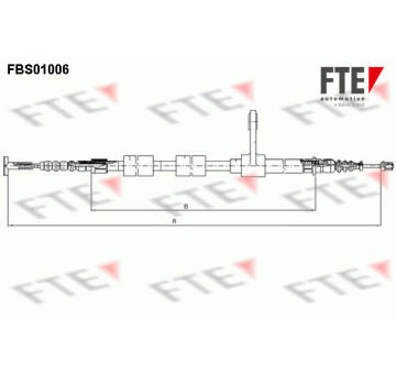 Tažné lanko, parkovací brzda FTE 9250002