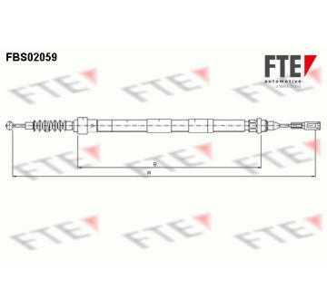 Tažné lanko, parkovací brzda FTE FBS02059