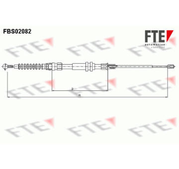 Tažné lanko, parkovací brzda FTE 9250082