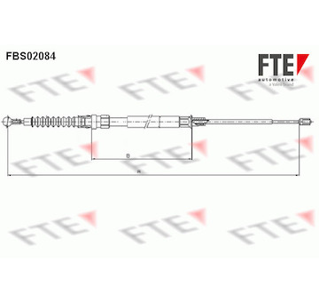 Tažné lanko, parkovací brzda FTE FBS02084