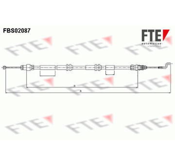 Tažné lanko, parkovací brzda FTE FBS02087