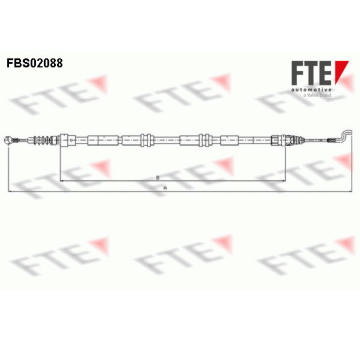 Tažné lanko, parkovací brzda FTE 9250088