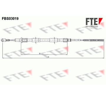 Tažné lanko, parkovací brzda FTE FBS03019