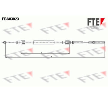 Tažné lanko, parkovací brzda FTE 9250112