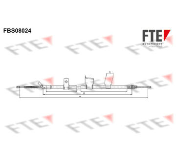 Tažné lanko, parkovací brzda FTE 9250230