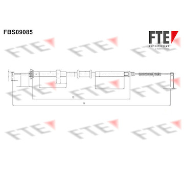 Tažné lanko, parkovací brzda FTE 9250303