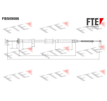 Tažné lanko, parkovací brzda FTE 9250304