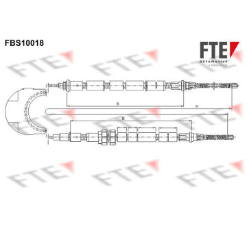 Tažné lanko, parkovací brzda FTE 9250673