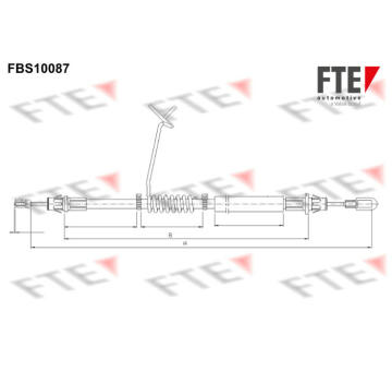 Tažné lanko, parkovací brzda FTE 9250378