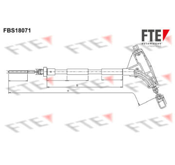 Tažné lanko, parkovací brzda FTE 9250532