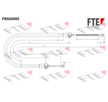 Tažné lanko, parkovací brzda FTE 9250593