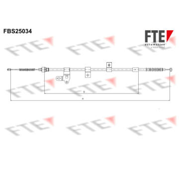 Tažné lanko, parkovací brzda FTE 9250623