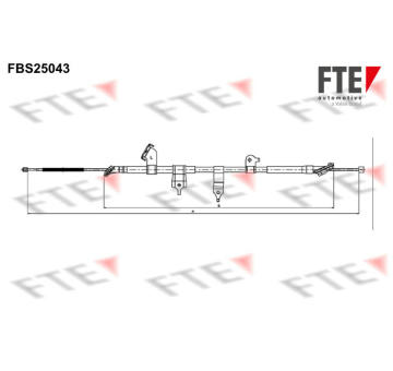 Tažné lanko, parkovací brzda FTE 9250632