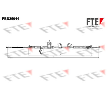 Tažné lanko, parkovací brzda FTE 9250633