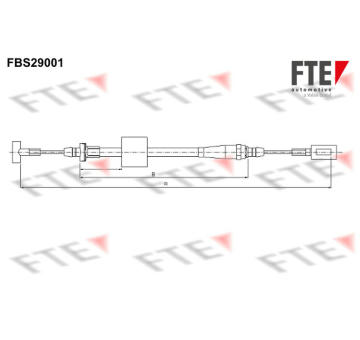 Tažné lanko, parkovací brzda FTE 9250654