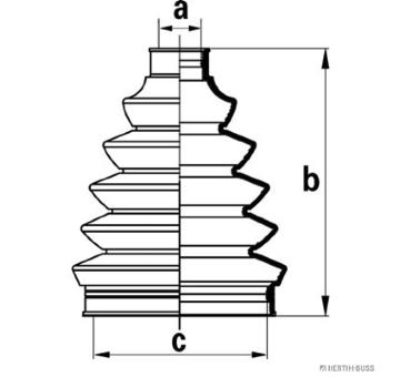 Sada měchů, hnací hřídel HERTH+BUSS JAKOPARTS J2860306