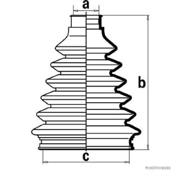 Sada měchů, hnací hřídel HERTH+BUSS JAKOPARTS J2864025