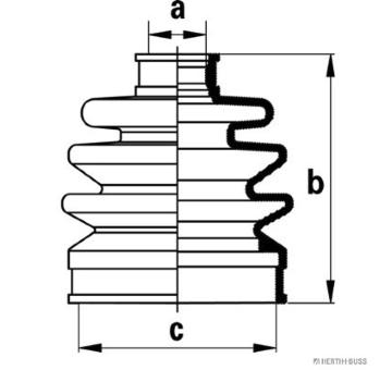 Sada měchů, hnací hřídel HERTH+BUSS JAKOPARTS J2866000