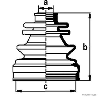 Sada měchů, hnací hřídel HERTH+BUSS JAKOPARTS J2869000