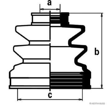 Sada měchů, hnací hřídel HERTH+BUSS JAKOPARTS J2880502