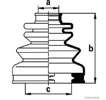 Sada měchů, hnací hřídel HERTH+BUSS JAKOPARTS J2881019