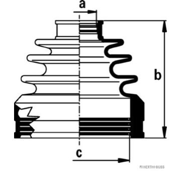 Sada měchů, hnací hřídel HERTH+BUSS JAKOPARTS J2882022