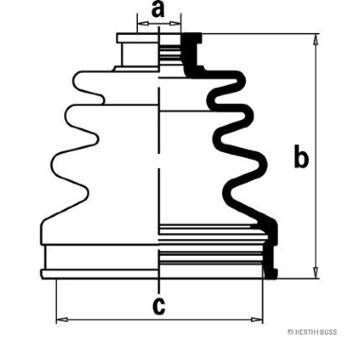 Sada měchů, hnací hřídel HERTH+BUSS JAKOPARTS J2883015