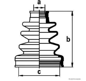 Sada měchů, hnací hřídel HERTH+BUSS JAKOPARTS J2884015