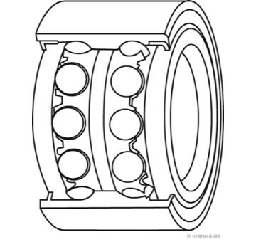 Sada ložisek kol HERTH+BUSS JAKOPARTS J4702016