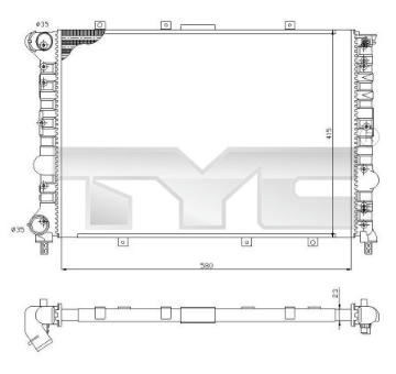 Chladič, chlazení motoru TYC 701-0001-R