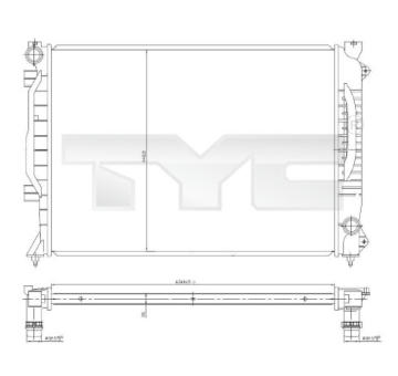 Chladič, chlazení motoru TYC 702-0017