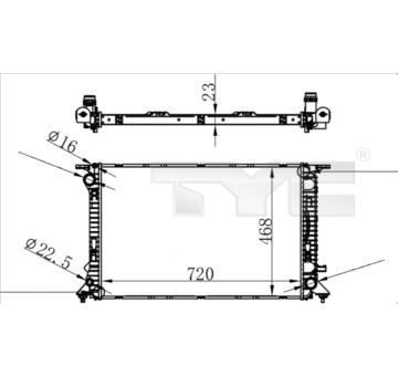 Chladič, chlazení motoru TYC 702-0038