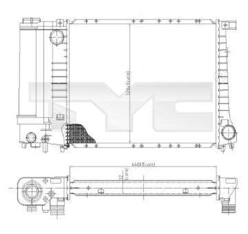 Chladič, chlazení motoru TYC 703-0003