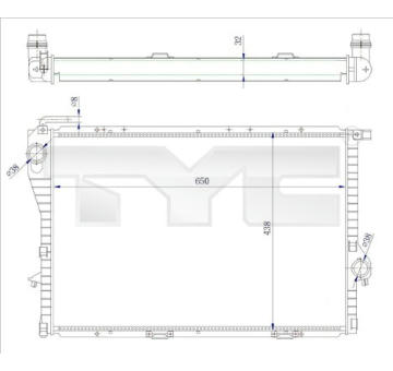 Chladič, chlazení motoru TYC 703-0005-R