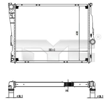 Chladič, chlazení motoru TYC 703-0006