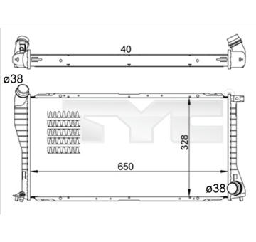 Chladič, chlazení motoru TYC 703-0007