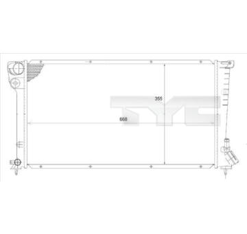 Chladič, chlazení motoru TYC 705-0002