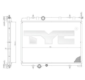 Chladič, chlazení motoru TYC 705-0028