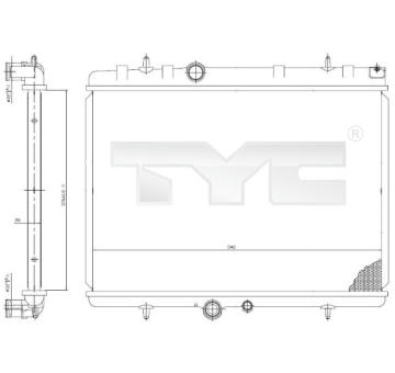Chladič, chlazení motoru TYC 705-0065