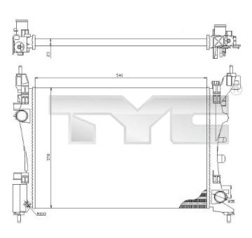 Chladič, chlazení motoru TYC 709-0018