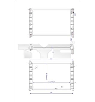 Chladič, chlazení motoru TYC 710-0030-R